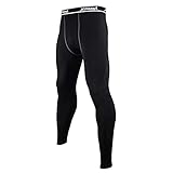 JEPOZRA Calzamaglia e Pantaloni Termica Uomo Pantalone Compressione Sportiva Leggins Palestra Morbidi...