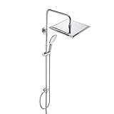 JOHO 304 Colonna Doccia senza Miscelatore in Acciaio Inox 304 Cromato Set Doccia a Pioggia con Soffione e...