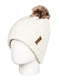 Roxy Blizzard - Berretto con Pompon, da Donna, Donna, ERJHA03723, Beige (Angora), Taglia Unica