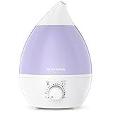 BEAUTURAL Umidificatore Ultrasuoni Ionizzatore 2,8 L, Nebbia Fredda, Silenzioso e con 7 Colori LED,...