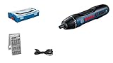 Bosch Professional Avvitatore A Batteria Bosch GO, Incl. Set Di Punte 25 Pz., Cavo Di Ricarica USB,...