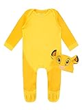 Disney Set di Tutina da Notte e Cappello per Bambino Re Leone Simba Giallo 3-6 Mesi