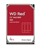 WD RED Unità Interna per NAS da 4 TB, 5400 Giri/Min, SATA 6 Gb/s, SMR, 256 MB di Cache, 3.5', Hard disk...