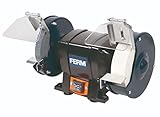 FERM Smerigliatrice|Molatrice da banco 250W 150mm - Include 2 mole, parascintille, poggiamano e occhiali...