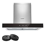 COMFEE' Cappa Aspirante 60 cm Classe A+++ TSHM77SS-60 650m³/h Acciaio Inossidabile Cappa Cucina con LED,...