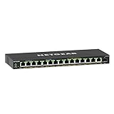 NETGEAR Switch PoE Plus 16 Porte GS316EP, Supporto VLAN, QoS, Switch Ethernet Gigabit con 15 PoE+ a 180...