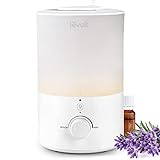 LEVOIT Umidificatore Ambiente, Top Fill, 3L/25H di Durata, 28dB Silenzioso, con Luce e Aromaterapia, Auto...