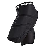 Bodyprox - Pantaloncini protettivi imbottiti per snowboard, pattinaggio e sci, protezione 3D per anca,...