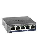 NETGEAR Switch Ethernet 5 porte Plus GS105E, Switch Gigabit con opzioni di montaggio desktop o a parete e...