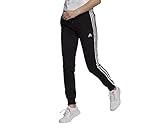 adidas Essentials Slim Tapered Cuffed, Pantaloni della Tuta Donna, Nero Bianco, M 44-46 IT