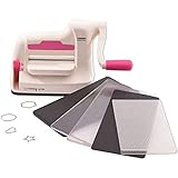 Vaessen Creative 2137-035 Mini Fustellatrice e Macchina per Goffratura Starter Kit, Bianco/Rosa