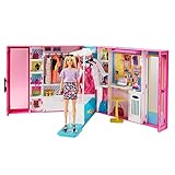 Barbie The Closet of Dreams - con Bambola bionda - Specchio - Oltre 25 Abiti e Accessori Malibu - 60 cm -...