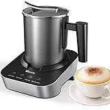 Wamife Montalatte Elettrico 550W, Automatici 400ML con Frusta dell'ultimo Design 2-in-1, Cappuccinatore 4...