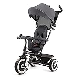 Kinderkraft ASTON Triciclo bambini dai 9 Mesi fino 25 kg, Passeggino con Maniglione regolabile, Bici,...