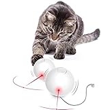 HAPPY HACHI Giocattolo Palla interattivo per Gatti, con Campanellino Luce LED Girevole 360 Gradi Giochi...