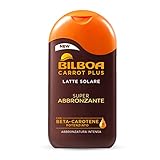 Bilboa Carrot Plus, Latte Solare Super Abbronzante, con Betacarotene e Burro di Karità per una...