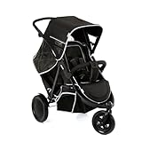 Hauck H-51304-En-000-000 Freerider Passeggino Fratellare Tandem Fino a 36 Kg, Ruote Grandi, Maniglione...