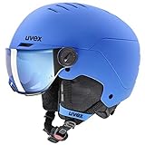 uvex rocket jr visor, casco da sci robusto per bambini, con visiera, regolazione individuale delle...