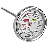 TFA Dostmann Termometro analogico per arrosti in acciaio inox, 14.1028, ideale per carne, pesce, pollame,...
