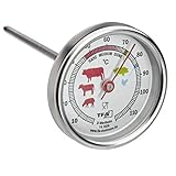 TFA Dostmann Termometro analogico per arrosti in acciaio inox, 14.1028, ideale per carne, pesce, pollame,...