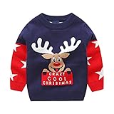 Minizone Bambini Inverno Maglione Ragazzi Ragazze Natale Pullover Felpa Manica Lunga Carino Cartoon...