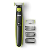 Philips QP2520/30 OneBlade Rade, Regola e Rifinisce, 3 Pettini Regolabarba + 1 Lama di Ricambio