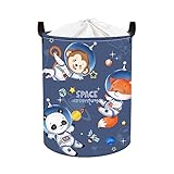 Clastyle 45L Cesta Indumenti Astronauti Animali Scimmia Volpe Panda Cestino Portaoggetti Giocattoli Blu...