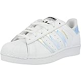 adidas Superstar J, Sneaker Unisex - Adulto, White Ftwr White Ftwr White Metallic Silver Sld, 35.5 EU