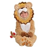 amscan 9900885 Costume Leone Bambino con Felpa Staccabile Età 12-24 Mesi-1 PC