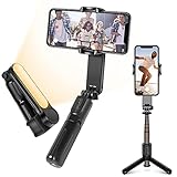 Gimbal Stabilizzatore Smartphone, Gimbal Stabilizzatore Portatile con Luce di Riempimento, Gimbal iPhone...