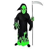 Spooktacular Creations Vestito Halloween Bambino Vestito Scheletro Bambino Luminoso Grim Reaper Glow in...
