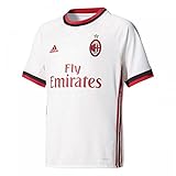 Adidas 17/18 AC Milan Away, T-Shirt Bambino, Bianco/Victory Red/Nero, 7-8A