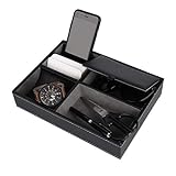 MaoXinTek Svuotatasche in Pelle, Scrivania o Cassettiera Organizer Comodino Accessori Uomo, Contenitore...