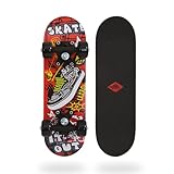 Schildkröt Mini-Skateboard 17', Tavola in Legno 43 x 13 cm, Ruote in Plastica 50 x 30 mm, Design: Skate...
