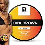 BYROKKO Shine Brown Crema Abbronzante Solare (210 ml), Acceleratore Abbronzatura efficace al Sole e nei...