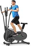 Ellittiche, Ellitticha per la casa - Neezee 2 IN 1 Cyclette per cross trainer con sedile, monitor LCD...