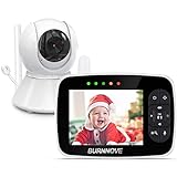BURNNOVE Baby Monitor 3.5 Pollici Video Camera Direzionale 2x Zoom Digitale con Modalità ECO Attivazione...