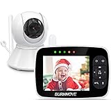 BURNNOVE Baby Monitor 3.5 Pollici Video Camera Direzionale 2x Zoom Digitale con Modalità ECO Attivazione...