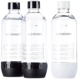 SodaStream Bottiglie Classiche per gasatore d'acqua, Capienza 1 Litro, la confezione include 3 bottiglie...