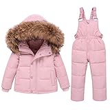 amropi Tuta da Sci per Bambino Unisex Tute Completo da Neve 2 Pezzi Invernale Giacca con Cappuccio e...