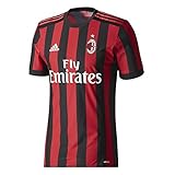 Adidas ACM H Au Divisa AC Milan 2017-2018, Maglietta Unisex Bambini, Rosso (Rojvic/Nero), S