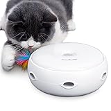 HAPPY HACHI Giocattolo Interattivo per Gatto con 2 Piuma, Giochi Gatto Automatico per Gatti in Casa, 3...