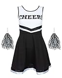 Redstar Fancy Dress Vestito Cheerleader con Pon Pon Cheerleader - Cheerleader Costume Donna - Costume...
