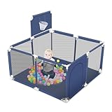 Sinbide - Box per Bambini parco giochi per bambini con base e cestino antiscivolo, rete super morbida e...