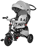 HyperMotion Passeggino Triciclo 12M-5 Anni - Sedile Girevole, Pieghevole, Rivestimento Antipioggia, Ruote...