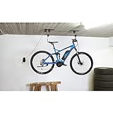 Fischer Supporto per biciclette ed e-bike, portata fino a 30 kg, sollevatore a soffitto con altezza fino...