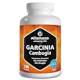 Vitamaze® Garcinia Cambogia Extra Forte Dimagrante +2500 mg, 240 Capsule, Brucia Grassi Potenti Veloci,...