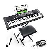 Alesis Melody 61 - Pianola Tastiera per Principianti con Diffusori, Supporto, Sgabello, Cuffie,...