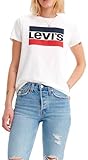 Levi's The Perfect Tee, T-Shirt Donna, Sportswear Logo White, S