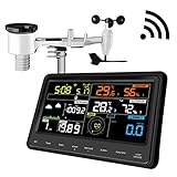 Ecowitt Stazione Meteo Wireless Stazione Meteo Digitale Professionale Con Display a colori, Sensore...